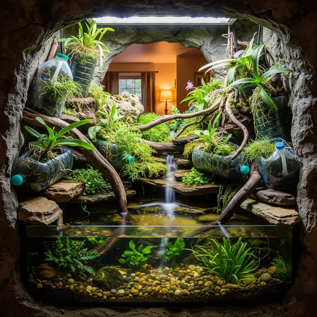 Kebun Paludarium dari Galon Bekas di Rumah (Gemini AI)