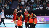 Jakarta Pertamina Enduro mengalahkan Gresik Phonska Plus Pupuk Indonesia 3-1 (25-19, 25-19, 21-25, 25-23) pada laga ketiga putaran pertama final four Proliga 2026 di GOR Sritex Arena, Solo, Kamis (9/4). (foto:Jakarta Pertamina Enduro)