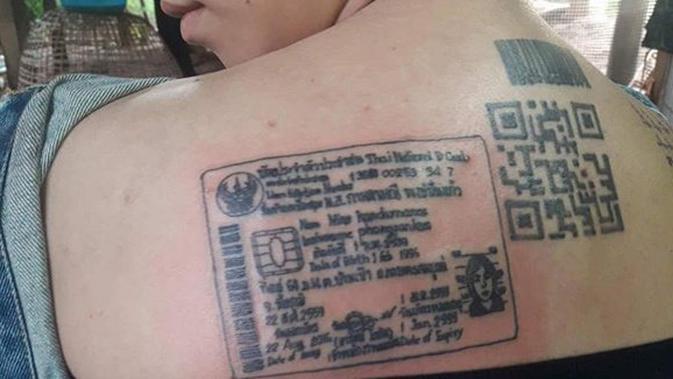 Wanita Ini Buat Tato Ktp Amp Barcode Di Punggung Tujuannya