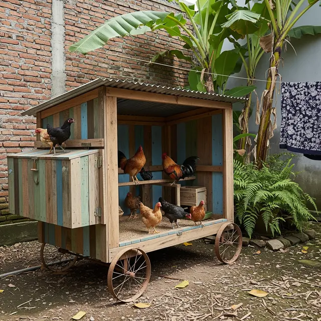 9 Ide Kandang Ayam Estetik dari Kayu Bekas yang Tetap Kokoh dan Murah