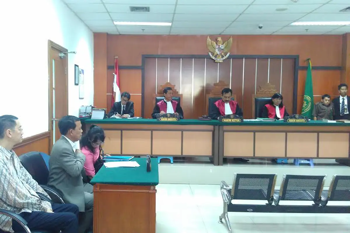 Suasana sidang kasus sengketa lahan RS Sumber Waras di PN Jakarta Barat. (Liputan6.com/Muslim AR)