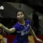 Ganda putri Indonesia, Greysia Polii/Apriyani Rahayu, merayakan kemenangan atas ganda Jepang, Nami Matsuyama/Chiharu Shida, pada laga Indonesia Masters 2020 di Istora Senayan, Jakarta, Jumat (17/1). Greysia/Apriyani menang 21-15 dan 21-16. (Bola.com/Yoppy Renato)