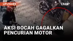 Bocah Gagalkan Aksi Pencurian Motor di Minimarket Sidoarjo