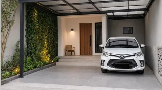 6 Ide Desain Halaman Depan Rumah dengan Carport dan Teras untuk Hunian Modern