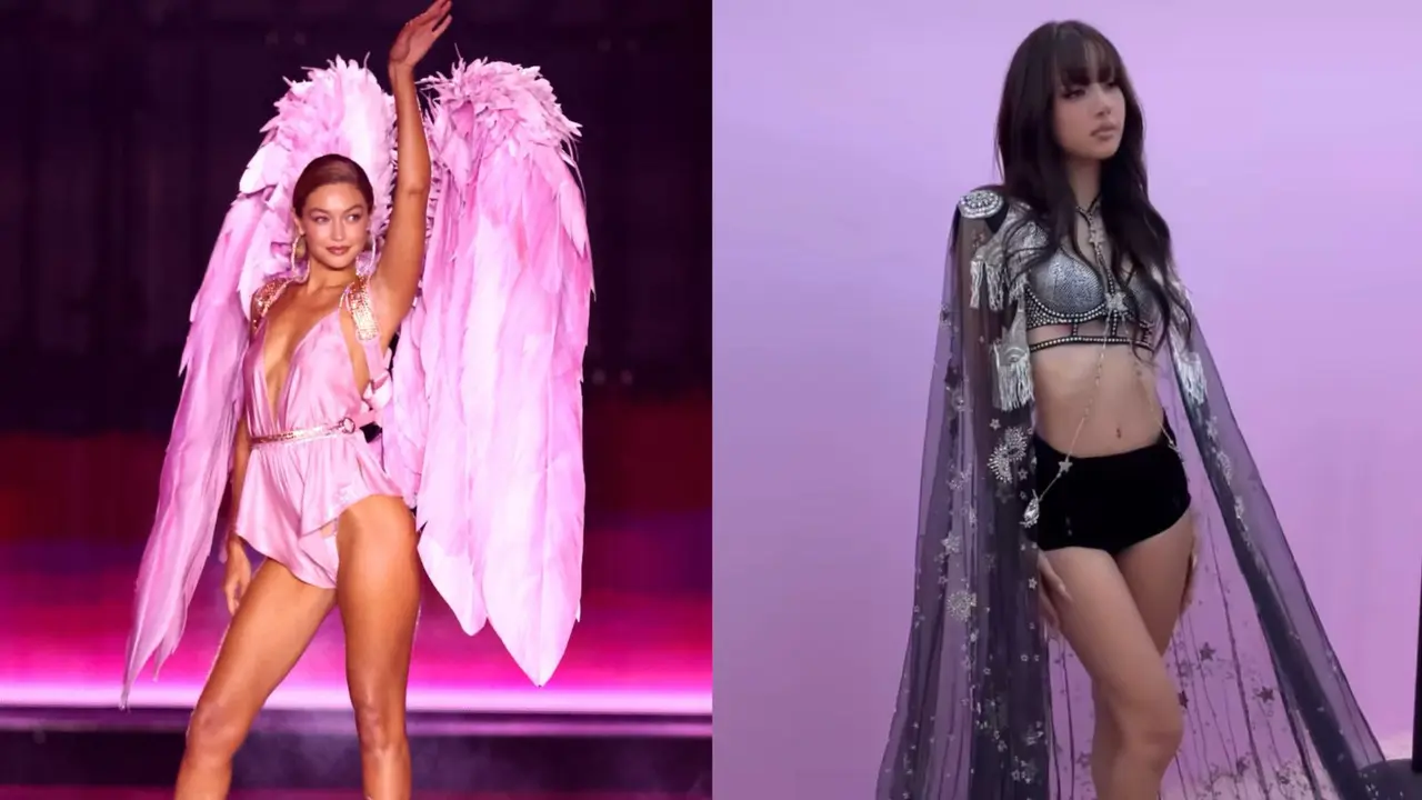 Adu gaya Lisa Blackpink dan Gigi Hadid di Runway Victoria's Secret