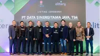 Acara Listing Ceremony PT Data Sinergitama Jaya Tbk atau Elitery di Jakarta, 6 Januari 2023.