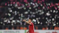 Pemain Timnas Indonesia, Asnawi Mangkualam saat menghadapi Thailand dalam laga matchday ketiga Grup A Piala AFF 2022 di Stadion Utama Gelora Bung Karno, Senayan, Jakarta, Kamis (29/12/2022) sore WIB. (Bola.com/Bagaskara Lazuardi)