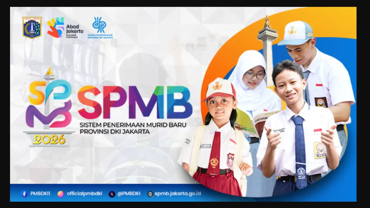 Pendaftaran Sistem Penerimaan Murid Baru (SPMB) Tahun Ajaran 2026/2027 DKI Jakarta dibuka Senin (15/6/2026).