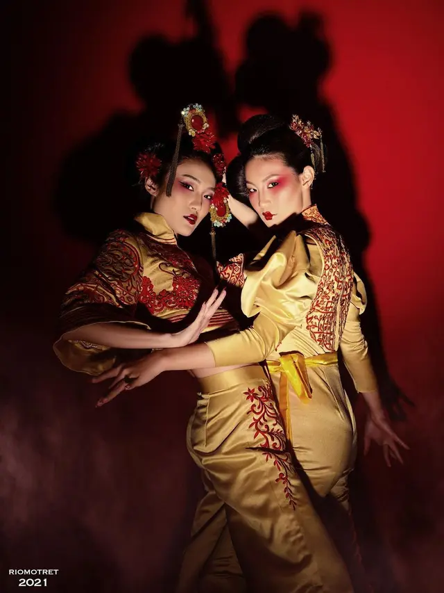 Gaya Pemotretan Patricia Gouw dan Ayu Gani Bertema Chinese Opera. (Sumber: Instagram/riomotret)