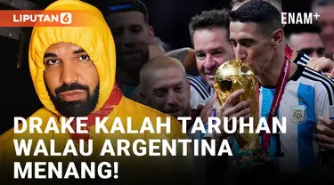 Waduh! Drake Kehilangan Uang Taruhan Rp15 Miliar Meski Jagokan Argentina Juara Piala Dunia