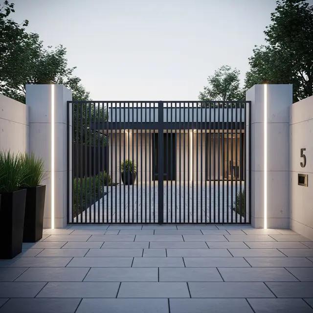 Desain Gerbang Rumah Minimalis yang Sulit Dibobol (AI Generated)