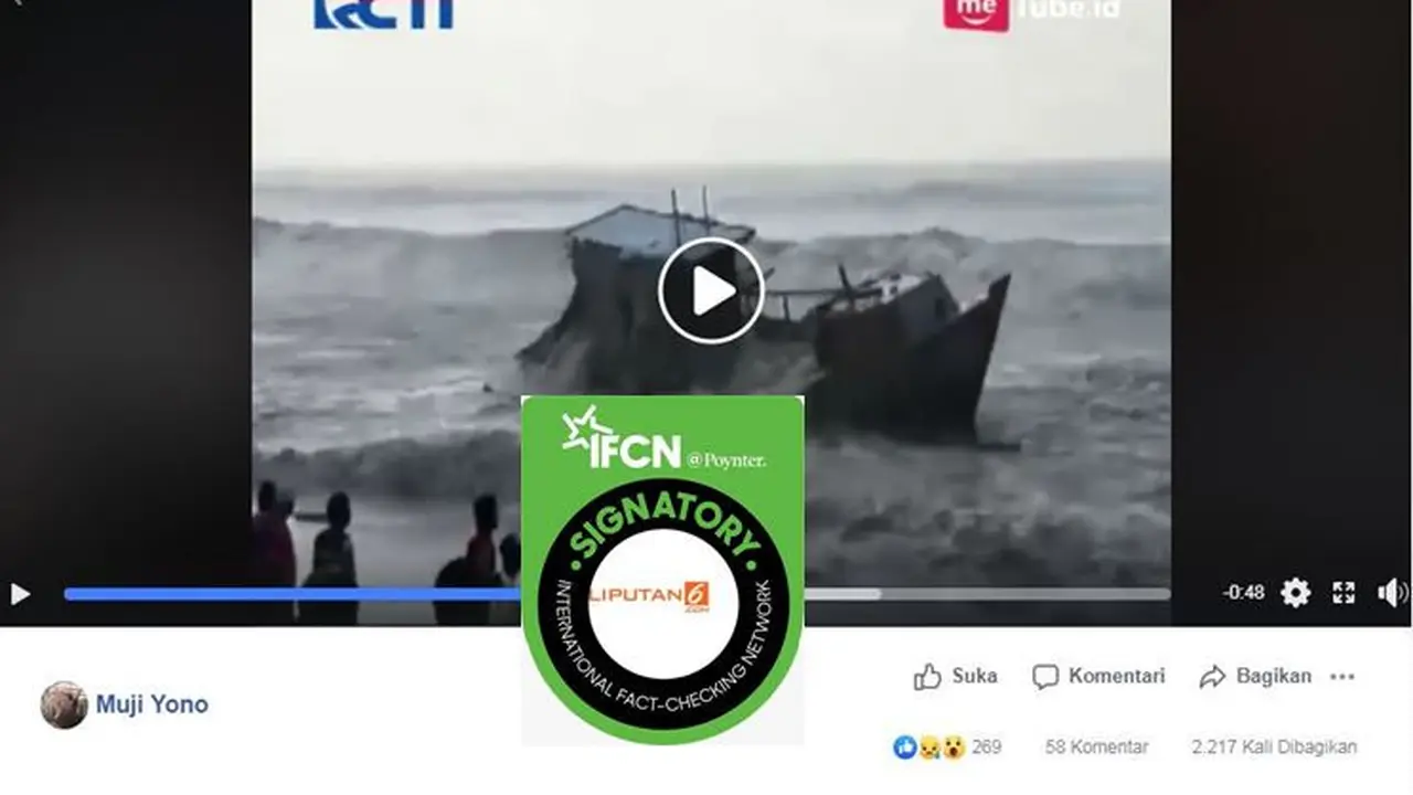 [Cek Fakta] Gambar Tangkapan Layar Video Gelombang Tinggi
