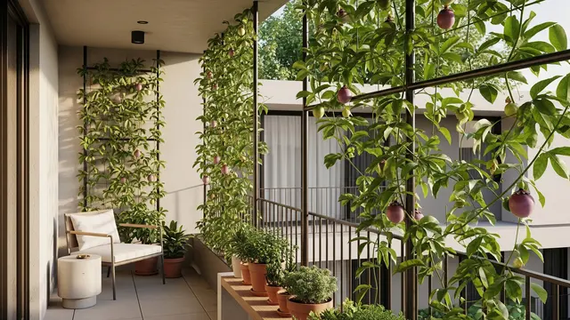 Markisa di Area Teras atau Balkon