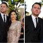 Channing Tatum menghadiri premiere 22 Jump Street bersama sang istri, Jenna Dewan yang mengenakan busana mini berlengan panjang.