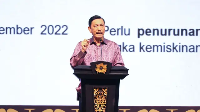 Menteri Koordinator Bidang Kemaritiman dan Investasi (Menko Marves) Luhut Binsar Pandjaitan dalam Business Matching PDN Tahap Empat dalam rangka Bangga Buatan Indonesia (BBI) di Bali, Kamis (7/10/2022).