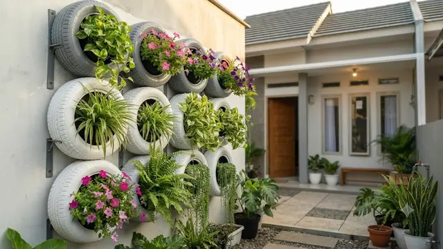 Ide Kebun Vertikal dari Barang Bekas