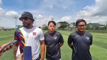 Taylor Made Academy of Flag Football (TAFF) kembali melanjutkan rangkaian roadshow pengembangan olahraga flag football di Indonesia. Kali ini, kegiatan digelar di Lapangan Sepak Bola UIN Sunan Gunung Djati Bandung, Bandung, Minggu (4/1/2026). (Bola.com/Muhammad Faqih)
