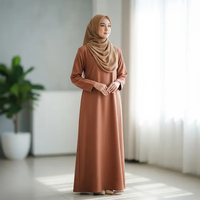 9 Model Gamis Simple Polos Elegan Anti Bau, Tampil Anggun Bebas Khawatir
