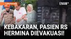 Asap tebal memenuhi ruang perawatan RS Hermina Jatinegara, Jakarta Timur, Selasa (2/6) dini hari. Seluruh pasien terpaksa dievakuasi ke pelataran rumah sakit untuk mendapatkan penanganan medis sementara.