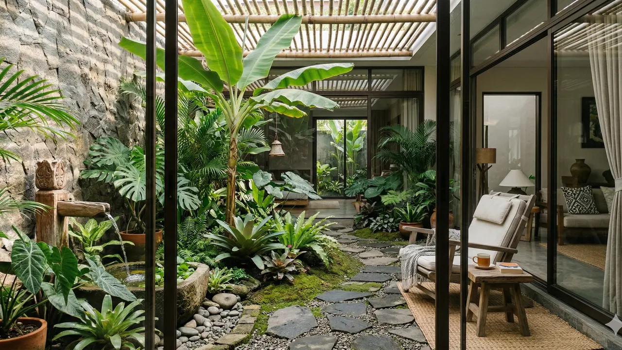 Rumah dengan Inner Courtyard Mini (Foto: Gemini AI)