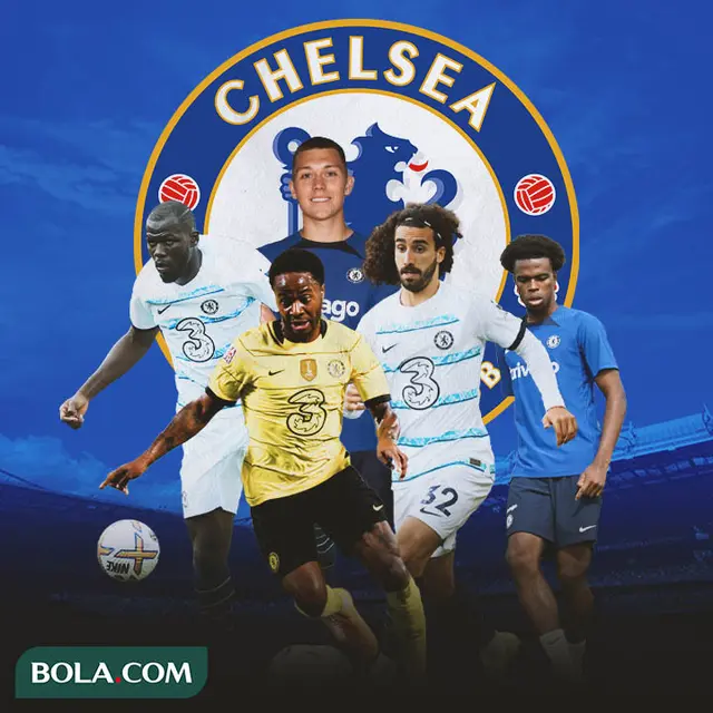 Chelsea - Gabriel Slonina, Carney Chukwuemeka, Marc Cucurella, Kalidou Koulibaly, Raheem Sterling