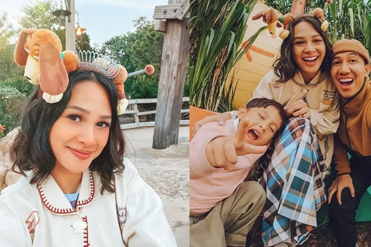 6 Potret Andien Liburan di Disneyland Hong Kong, Jadi Sorotan