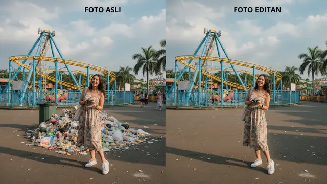 Prompt Gemini AI agar Foto Liburan Terlihat Sepi dan Estetik (Foto: Gemini AI)