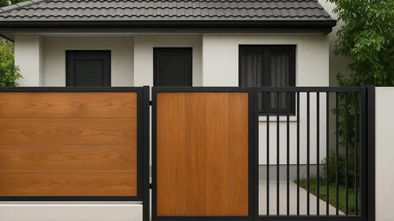 7 Model Pagar Rumah Minimalis Modern Perpaduan Kayu dan Besi, Bikin Fasad Makin Berkelas