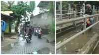 Dua hari sebelumnya, jembatan dan jalan alternatif dari Puri Jakarta Barat menuju Cipondoh atau Tangerang tidak bisa dilalui. (Pramitha Tristiawati/Liputan6.com)