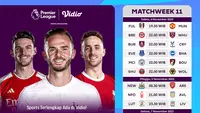 Jadwal dan Link Streaming Premier League 2023/24: Matchweek 11 di Vidio. (Sumber: dok .vidio.com)