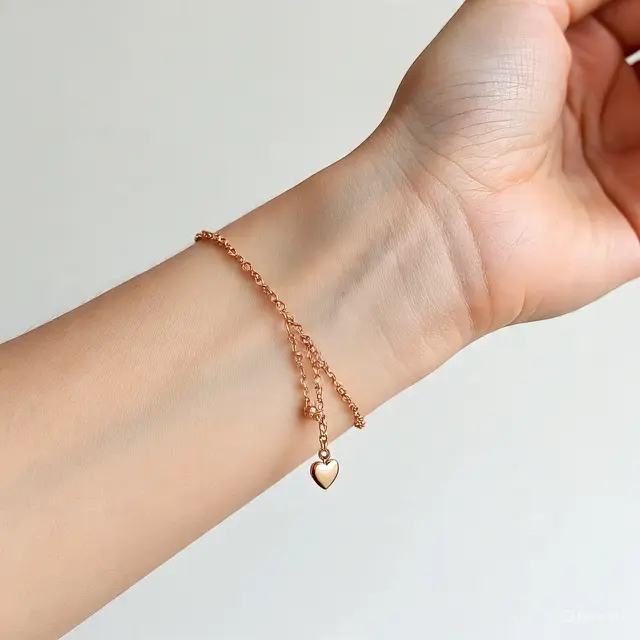Gelang Rantai Emas Rose Gold Tipis Kekinian 2025