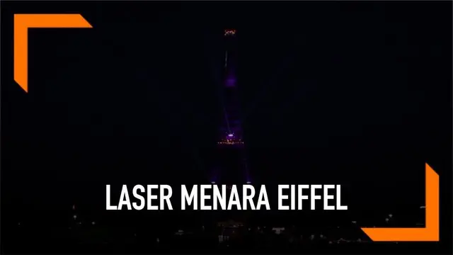 VIDEO: Pertunjukan Laser Memperingati Ulang Tahun Menara Eiffel