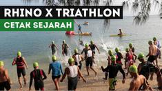 Ajang Rhino X Thiathlon di Tanjung Lesung, cetak sejarah sebagai ajang cross triathlon pertama di Indonesia.
