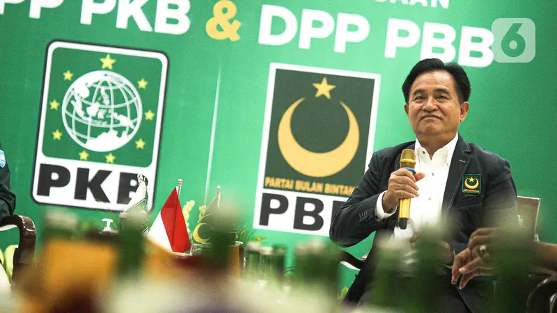 Ketua Umum PBB Yusril Ihza Mahendra Sambangi Markas PKB