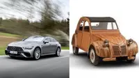 Pengrajin yang bernama Michel Robillard membuat mobil Citroen 2CV dari kayu, hargnya setara mobil mewah Mercedes-Benz (source: topgear.com)