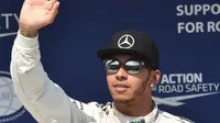 Pembalap Mercedes Lewis Hamilton hanya finis di peringkat keenam GP Hungaria di Sirkuit Hungaroring, Minggu (26/7/2015). (ANDREJ ISAKOVIC / AFP)