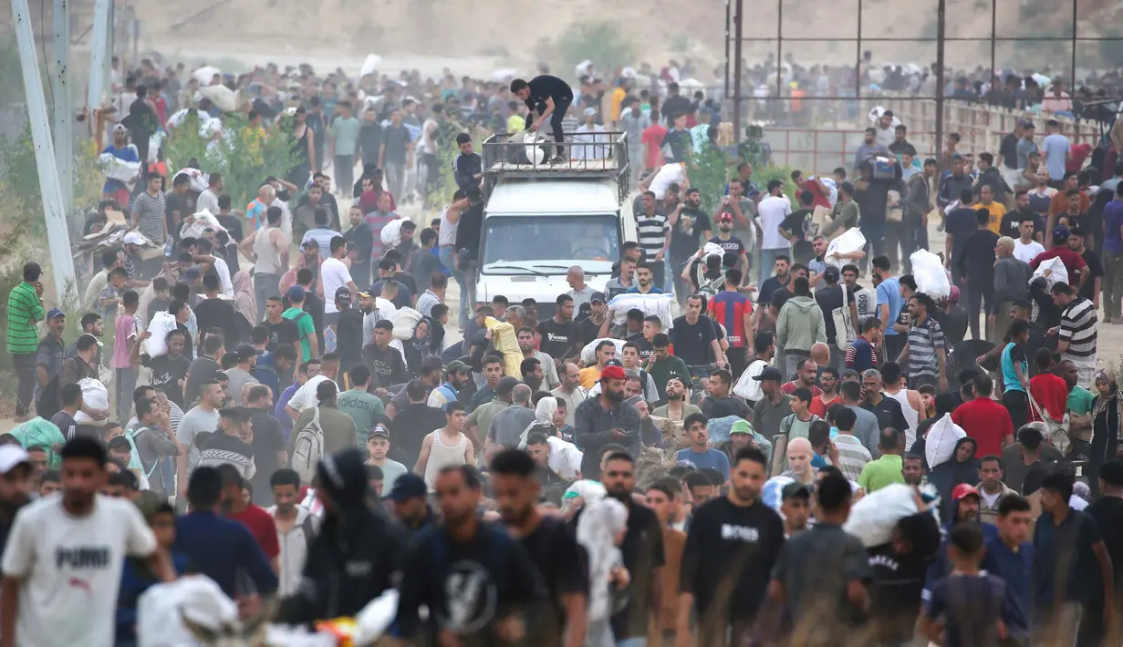 Lebih dari dua juta warga Palestina di Gaza menghadapi krisis kebutuhan dasar seperti makanan dan obat-obatan. (Eyad BABA/AFP)