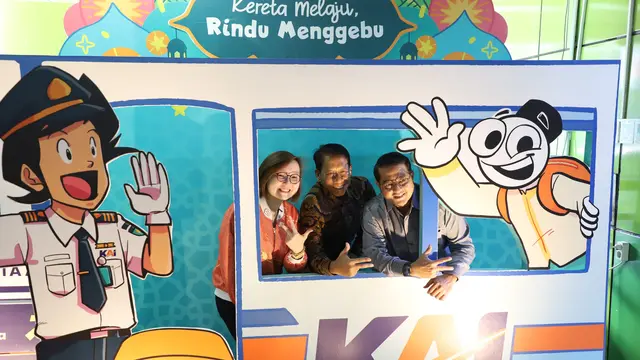 Giliran 3 Karakter Komik Lokal Mejeng di Gerbong dan 11 Stasiun Kereta Api Sepanjang Musim Mudik Lebaran 2025