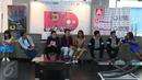 Bintang-Bintang Dangdut Academy Indosiar saat jumpa pres Album VCD Karaoke di Cafetaria Indosiar, Jakarta, Kamis (6/10). Bintang-Bintang Dangdut Academy Indosiar  merilis VCD Karaoke bertajuk D'Acadamy Hits Collection. (Liputan6.com/Herman Zakharia)