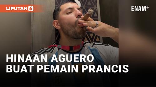VIDEO: Aguero Hina Camavinga Usai Argentina Juara Piala Dunia 2022