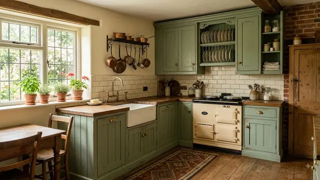 Ilustrasi Warna Kabinet Dapur yang Bikin Terkesan Jadul/AI Generated