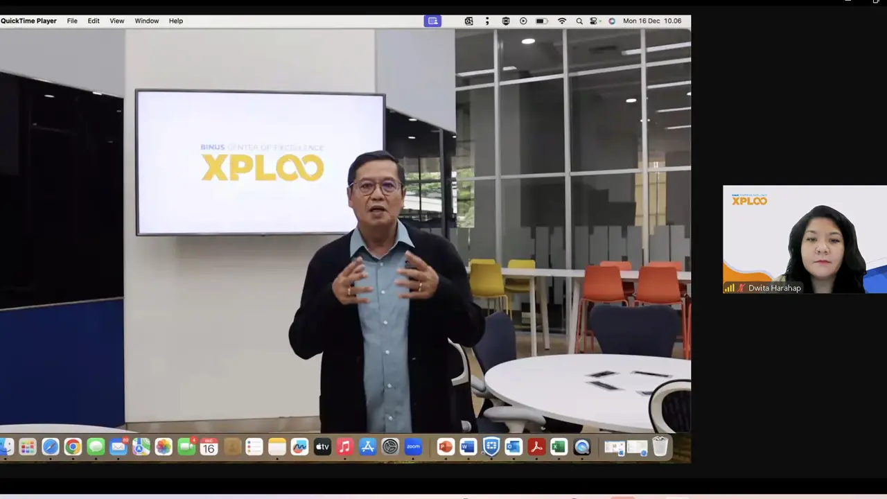 Senior Advisor XPLOO sekaligus Ketua Dewan Guru Besar BINUS University, Prof. Harjanto Prabowo pada Peluncuran COE XPLOO Senin (16/12/2024).