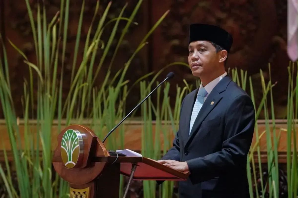 Menteri Kehutanan (Menhut) Raja Juli Antoni dalam pelantikan pejabat manajerial dan nonmanajerial serta mengambil sumpah ASN di lingkungan Kementerian Kehutanan, Rabu (8/7) (Istimewa)