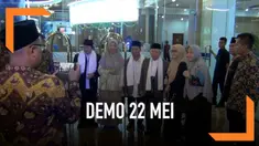 Cawapres no urut 01, Ma'ruf Amin meminta massa aksi demo 22 Mei untuk selalu waspada, Apalagi terhembus isu akan adanya teroris yang akan menyusup pada massa aksi.