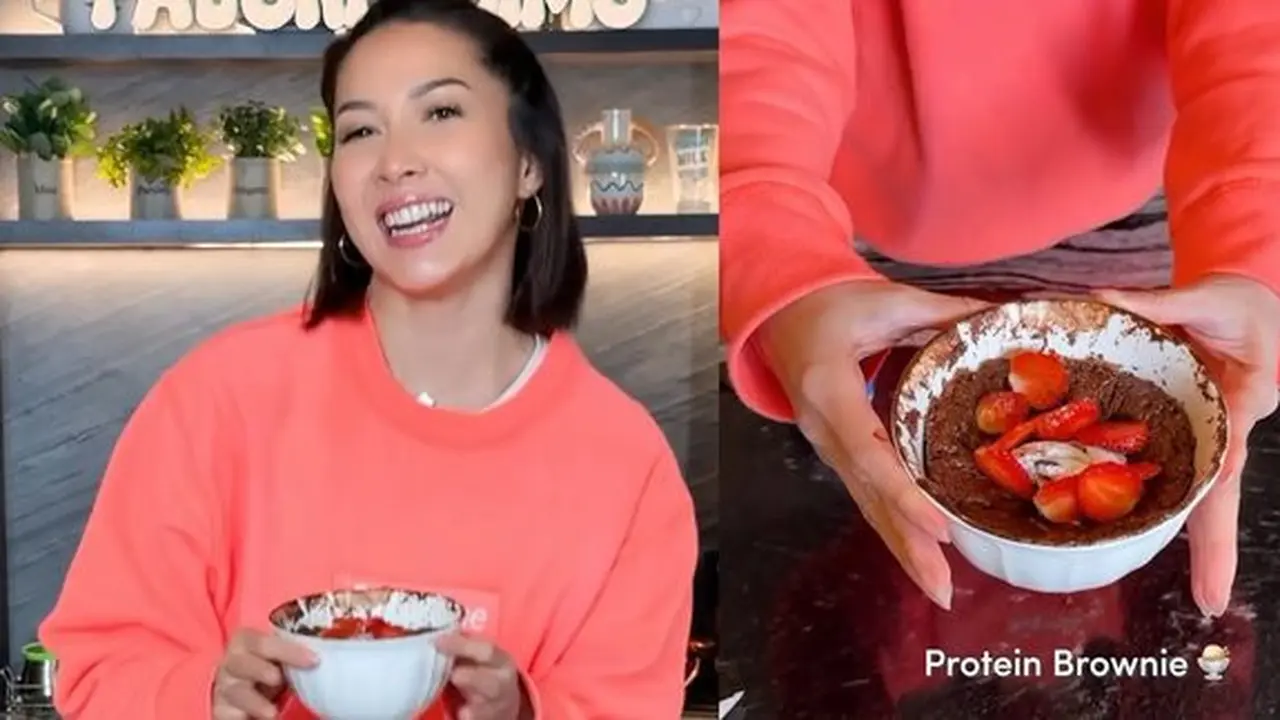 Resep Brownies ala Andrea Dian yang Tinggi Protein. (instagram/andreadianbimo)