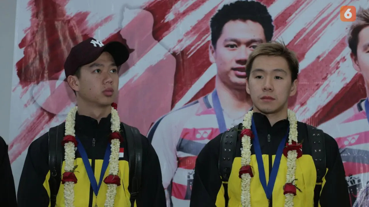 Penyambutan Kevin Sanjaya Sukamuljo/Marcus Gideon Fernaldi