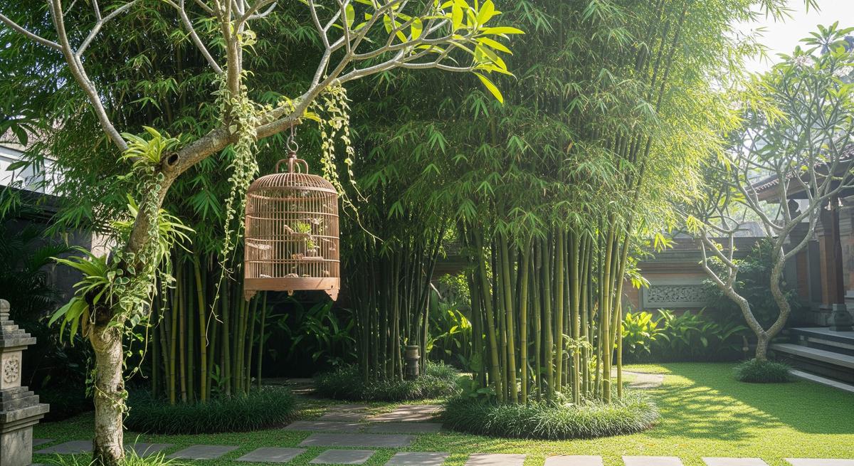 Tanaman yang Cocok Ditanam Dekat Kandang Burung (AI Generated)