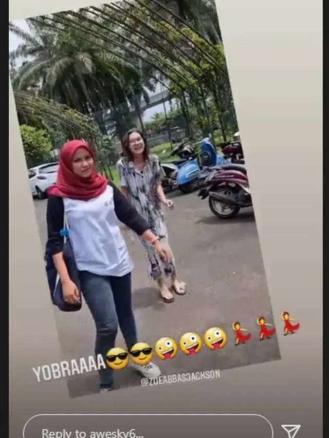 Cinta Brian dan Zoe Abbas Jackson Kembali ke Lokasi Syuting BHSI (Foto: Instagram/@awesky6)