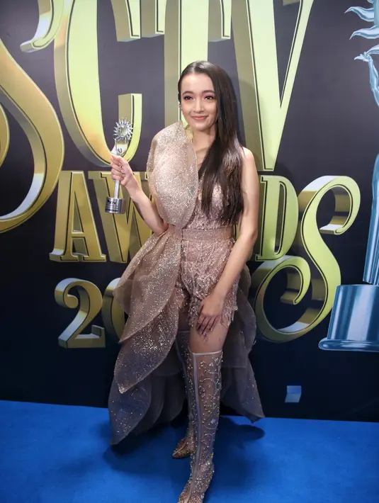 Megan Domani SCTV Awards 2019. (Adrian Putra/Fimela.com)