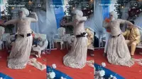 Viral pengantin wanita kesurupan di pelaminan (Sumber: TikTok/xheyru)